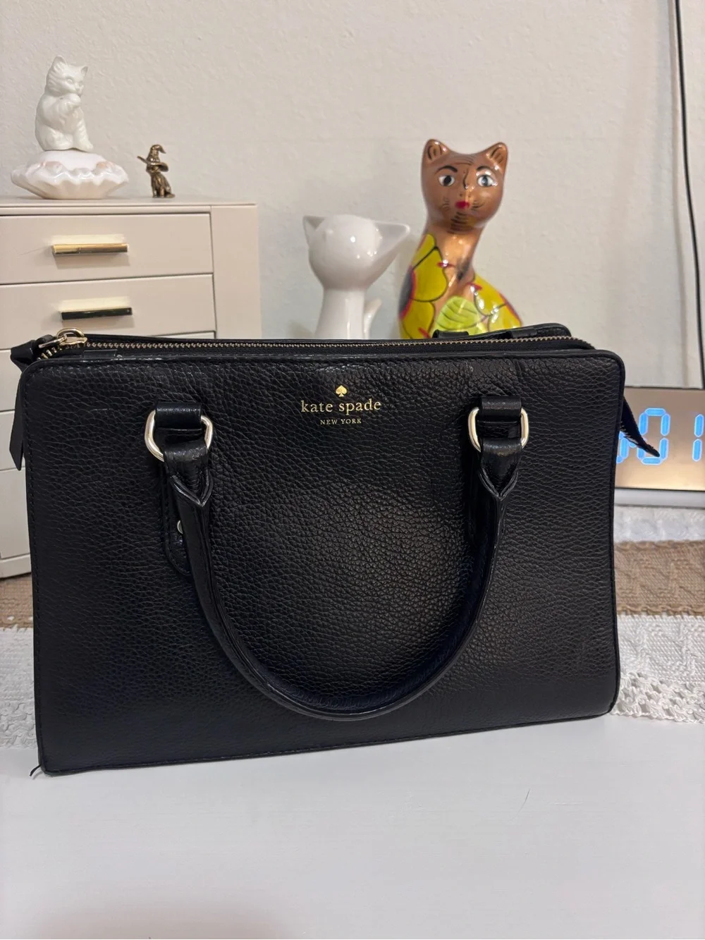 Kate Spade Black Leather Satchel – Classic Women's Handbag